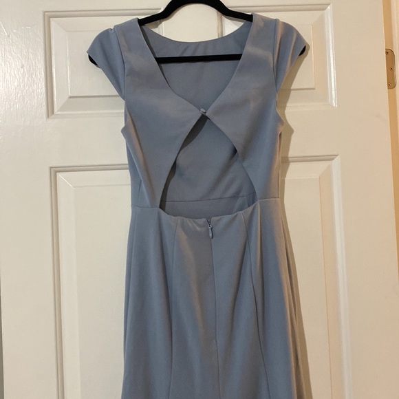 Cap sleeve blue dress - Picture 4 of 5